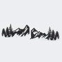 Wallity Mountains Metal Wall Art - APT630 Negro